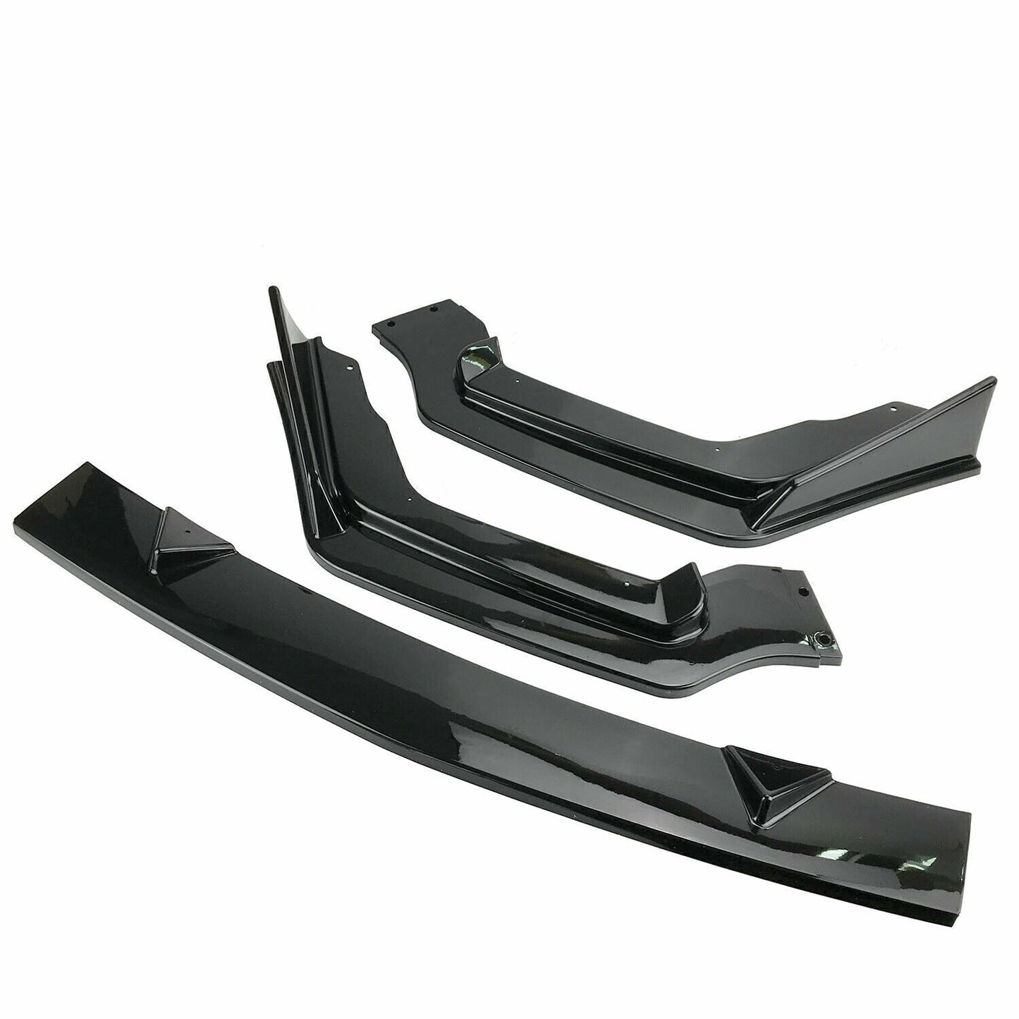 1 Set Car Glossy Black Front Bumper Lip Spoiler For Infiniti Q50 Sport 2014-2018