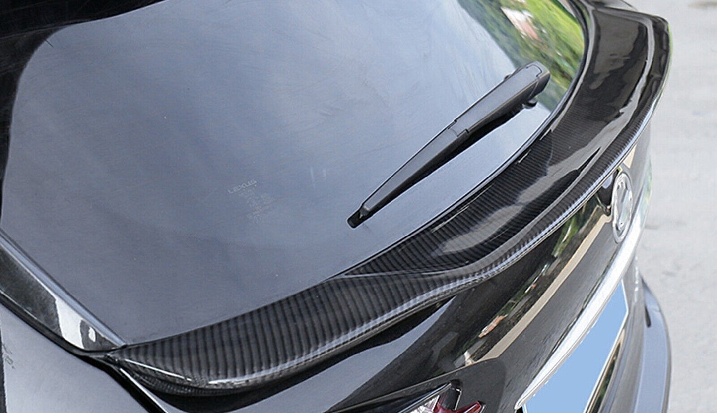 1x Carbon Fiber Rear Trunk Spoiler Wing For Lexus NX200 NX300 2015-2021 Black