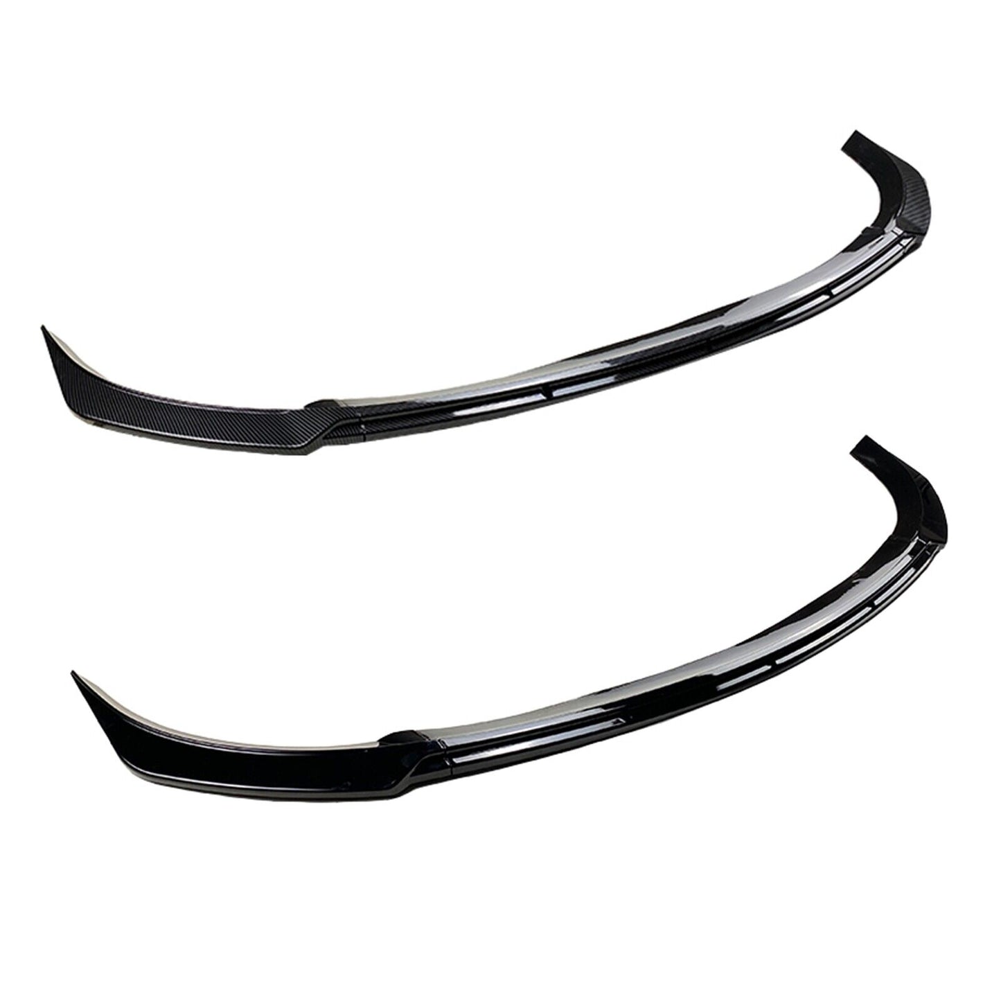 1Set Glossy Black Car Front Bumper Spoiler Splitter For Tesla Model Y 2020-2023