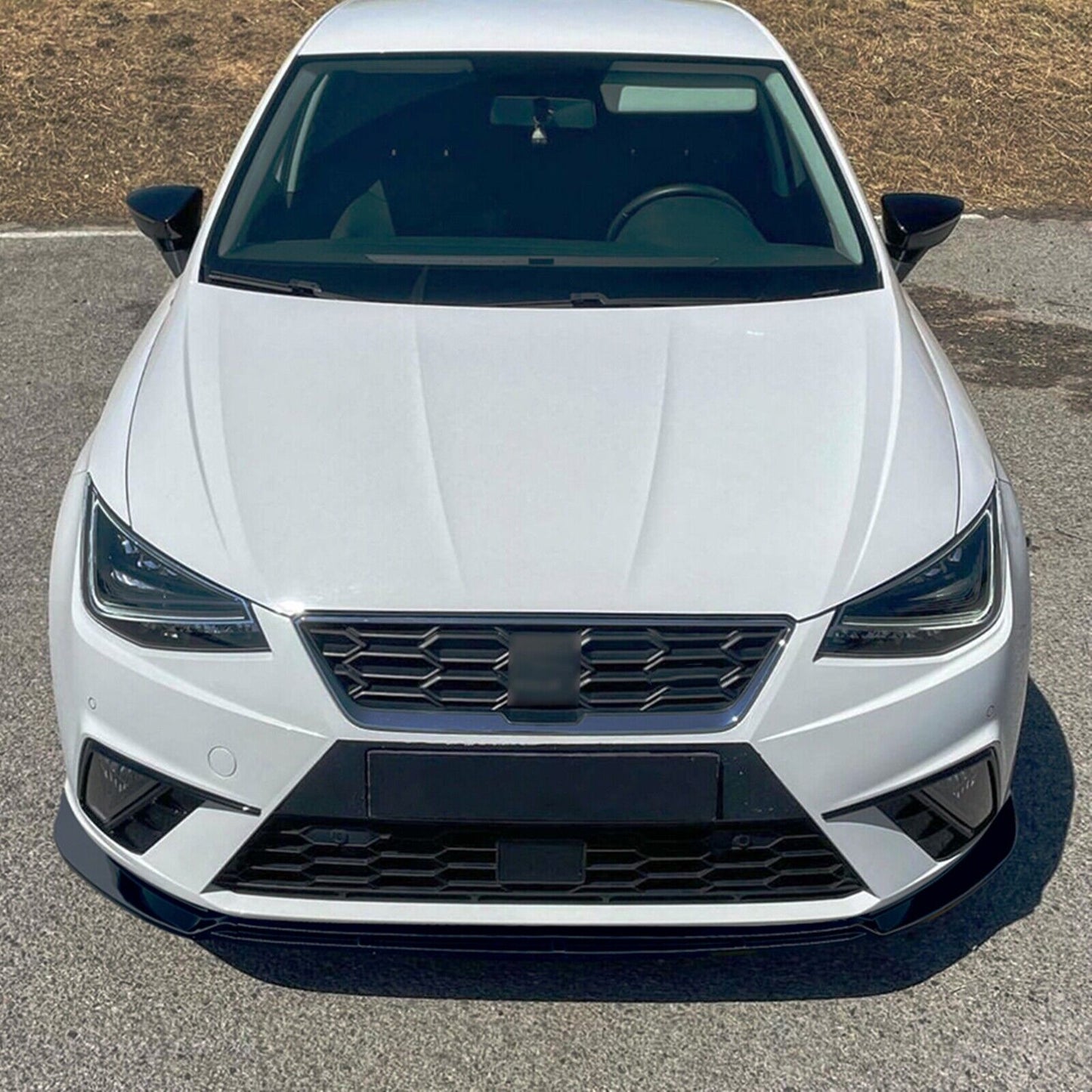 Front Bumper Spoiler Lip Kit For Seat Ibiza MK5 Standard/FR 2018-23 Carbon Look