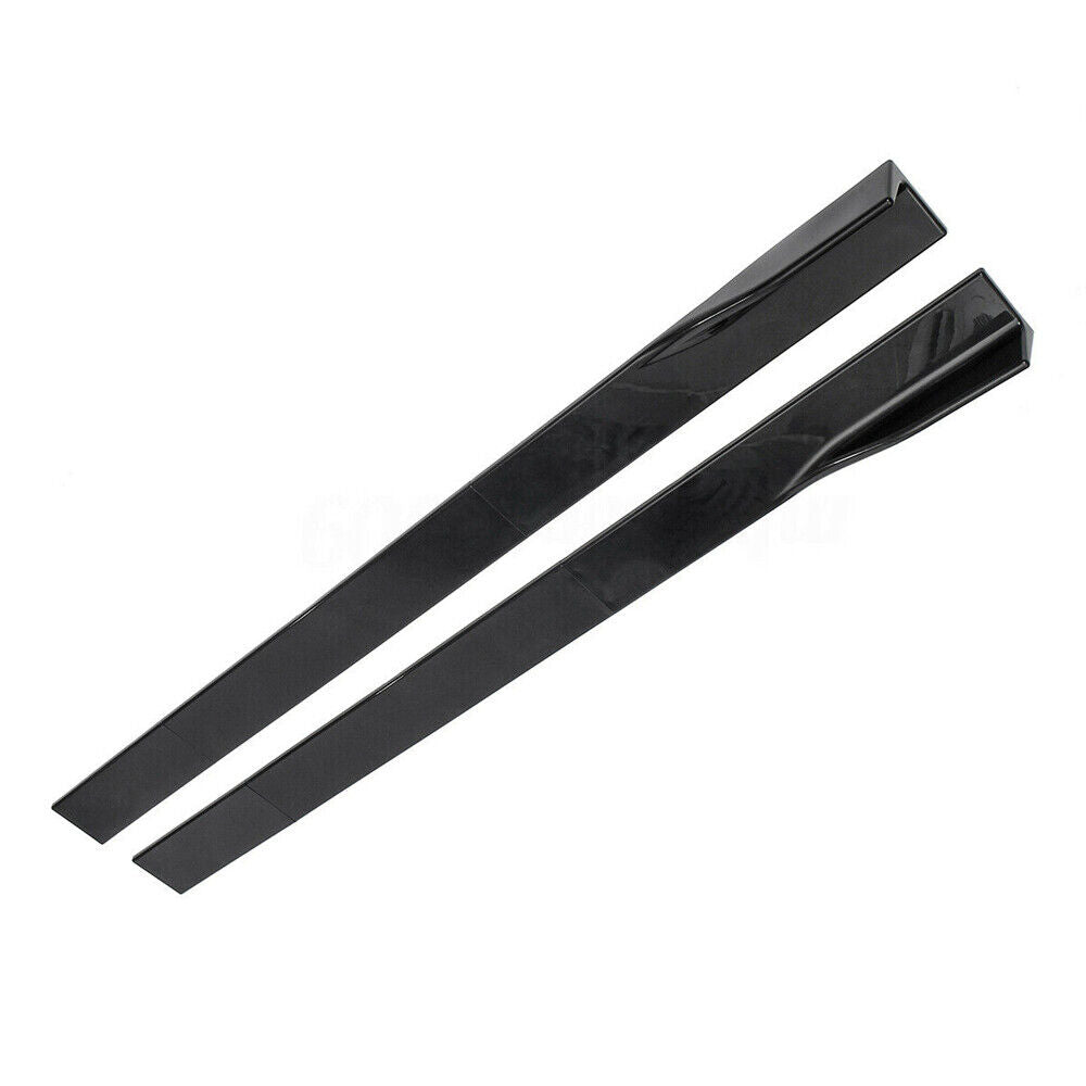 1Set 78.7'' Car Universal Side Skirts Body Kit Spoiler Splitter Glossy Black