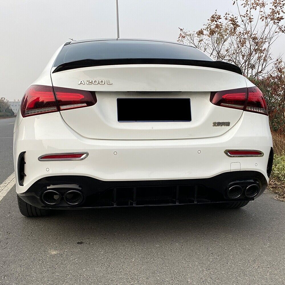 1x Rear Trunk Spoiler Wing For Benz W177 A180 A200 A35 19-23 Carbon Fiber Look