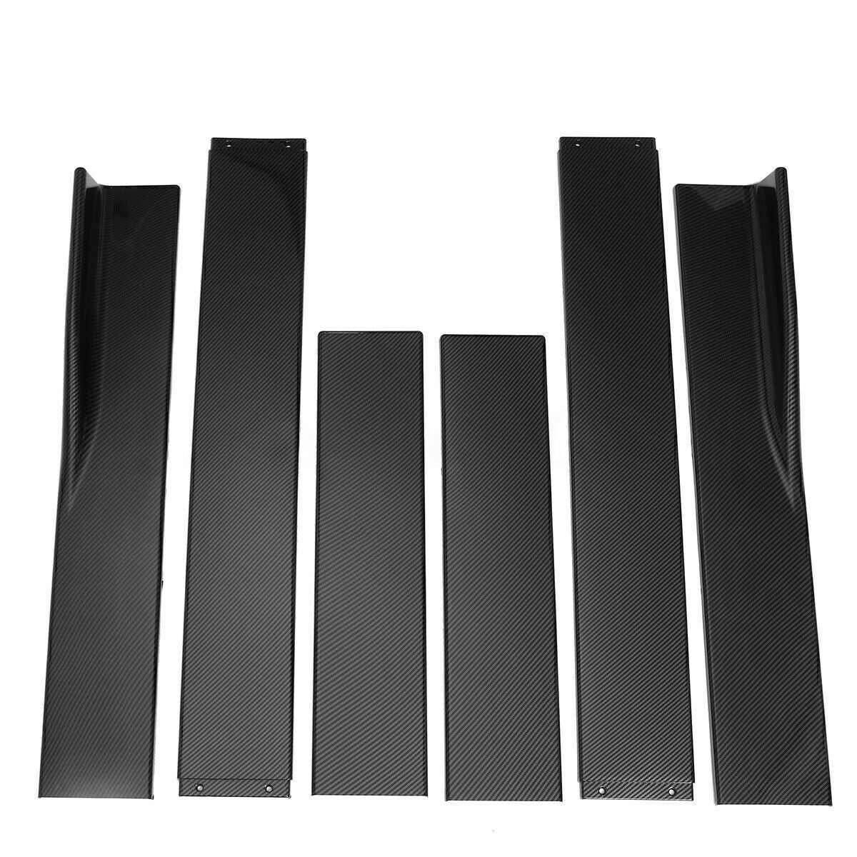 2.2M Lower Side Skirt Extension Lip Body Kit Fit For Universal Car Carbon Fiber