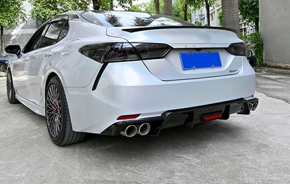 1 Set Gloss Black Rear Spoiler Lip W/LED For TOYOTA Camry Sport SE XSE 2018-2023