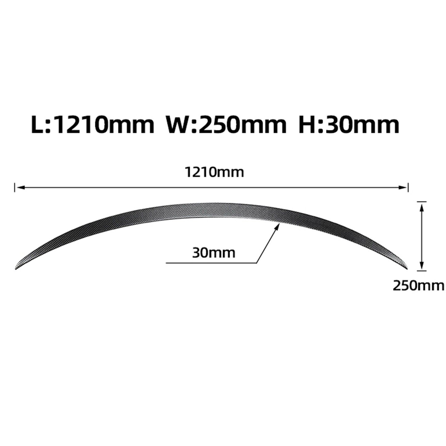 1Pc Rear Trunk Spoiler Wing Lip For Tesla Model Y 2020 2021-2024 Gloss Black