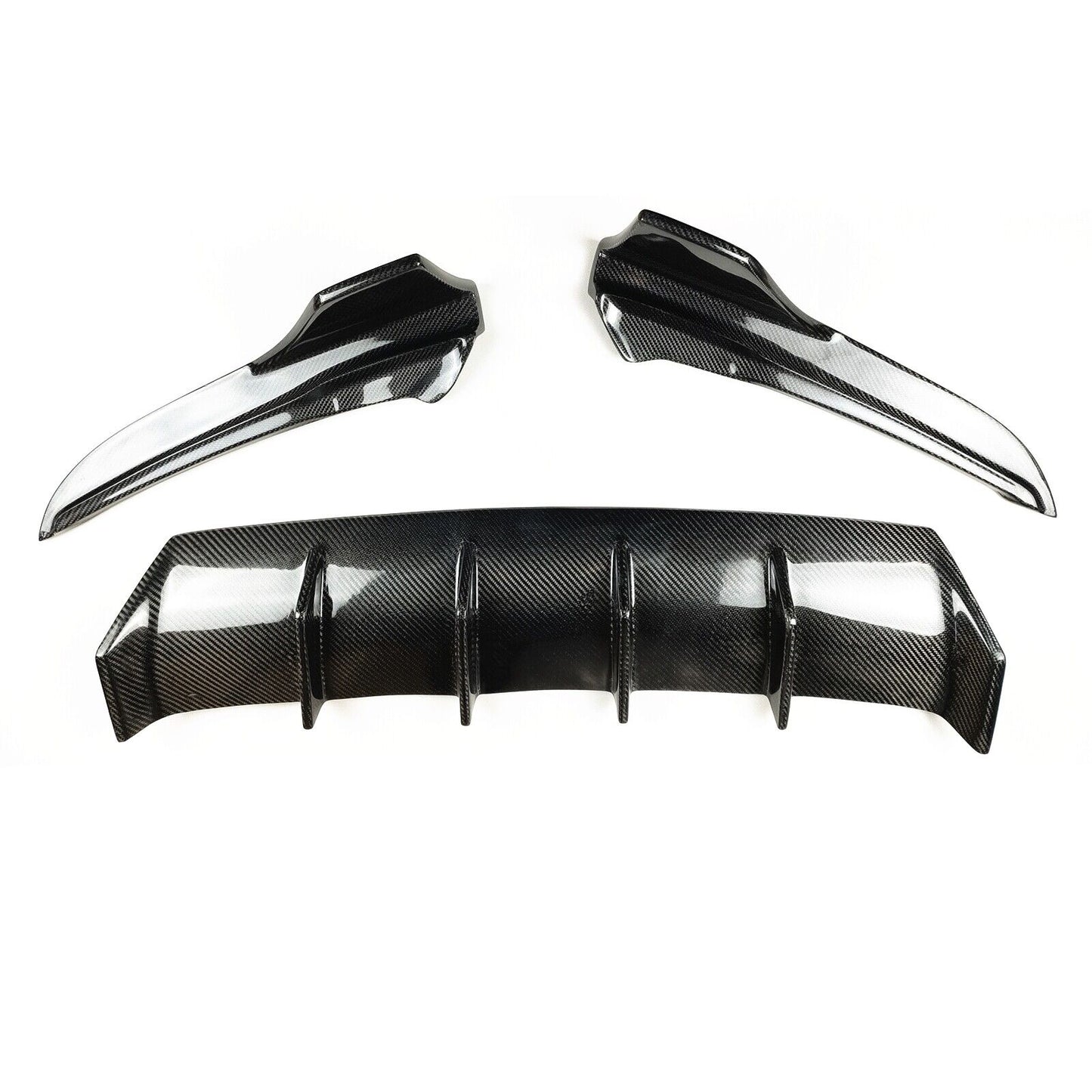 3x Rear Diffuser Trailer Cover Kit For LEXUS IS300 IS350 F Sport Sedan 2017-2019