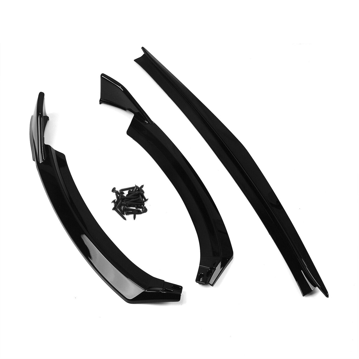 1Set Car Front Bumper Spoiler Splitter Kit For Toyota GR86 2022-2023 Gloss Black