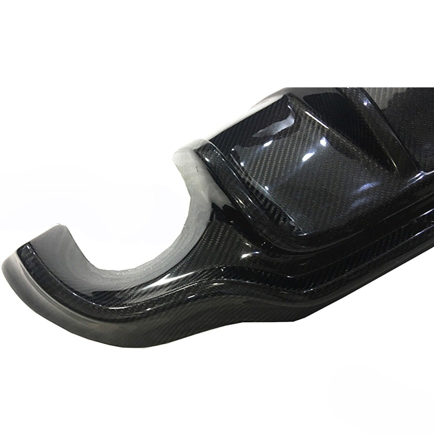 Black Carbon Fiber Rear Bumper Diffuser Lip For Infiniti Q50 2013-2017 S Style