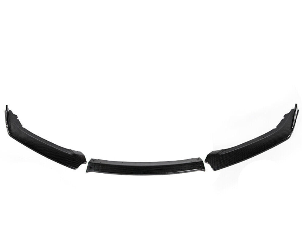 1Set Carbon Look Front Bumper Spoiler Lip For Honda Civic 10th 4Door 2016-2018