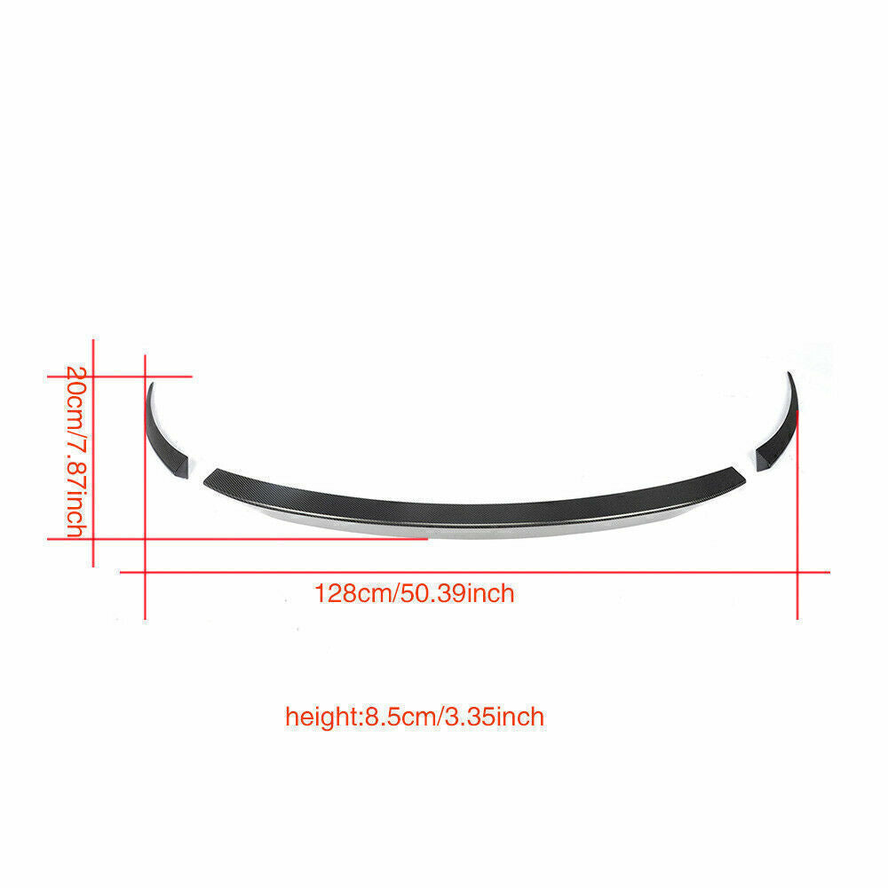 1Set Carbon Fiber Rear Trunk Spoiler Wing Lip For Porsche Macan 2014-2018 Black