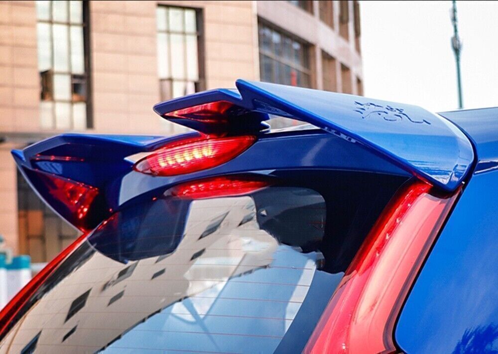 Car Blue Yofer Rear Trunk Spoiler Roof Wing Lip For Honda Fit GK5 2014-2019 New