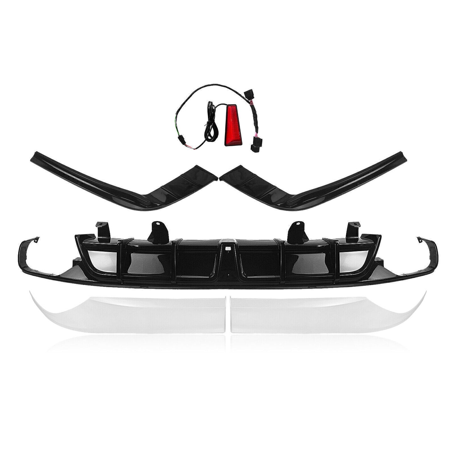 Front Spoiler Rear Diffuser Spliitter Vent Trim Kit For Accord Yofer 2021 White