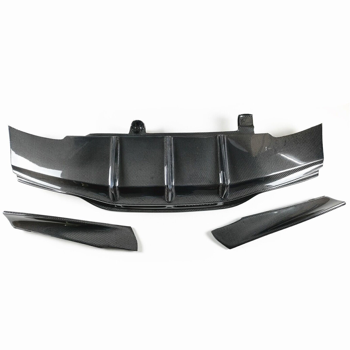 1Set Carbon Fiber Rear Bumper Diffuser Lip For Benz C63 AMG S PSM 2015-2021 2 Dr