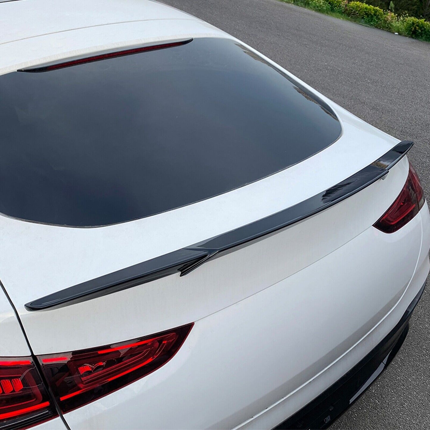 1Pc Rear Trunk Spoiler Lip Wing For Mercedes Benz GLE Coupe C167 2020-2023 Black