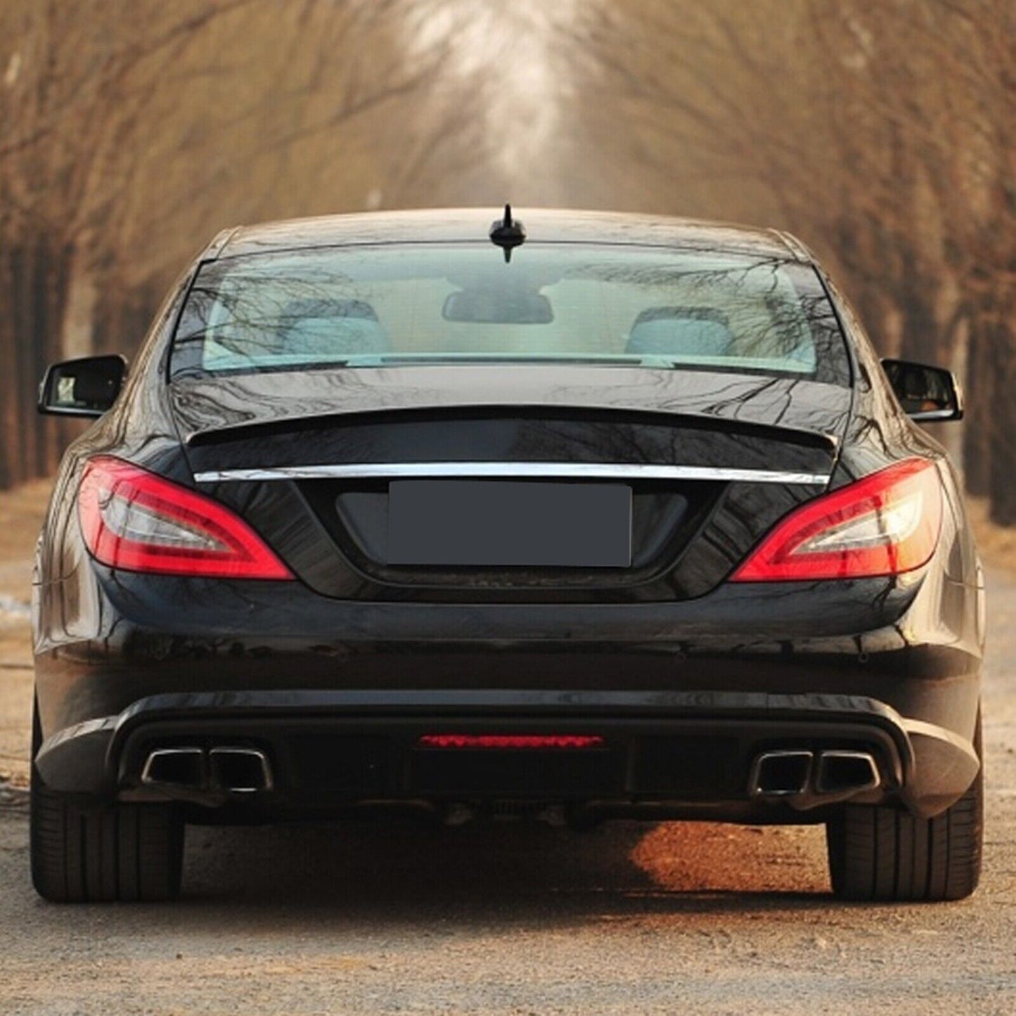 Rear Trunk Spoiler Wing For Benz CLS C218 CLS260 300 AMG 2011-17 Gloss Black