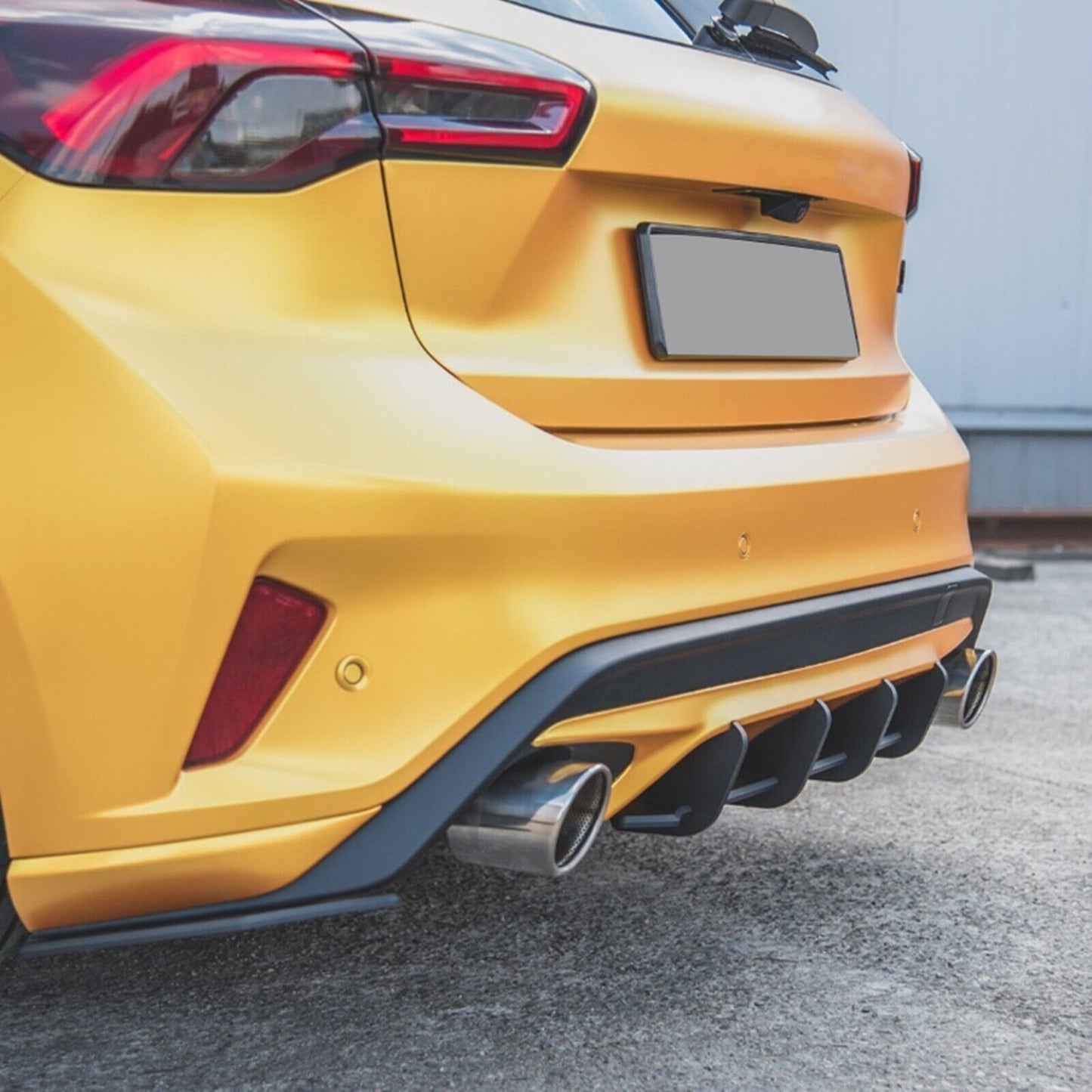 1Pc Car Rear Bumper Diffuser Spoiler Lip For Ford Focus ST MK4 2018-2022 Black