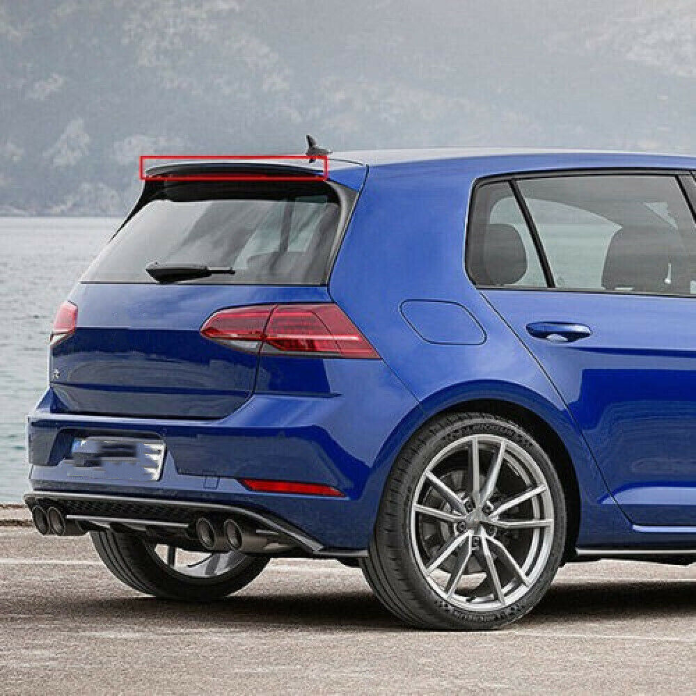 1x Car Black Rear Spoiler Wing Lip For Volkswagen Golf 7 GTI R GTD 2013-2019