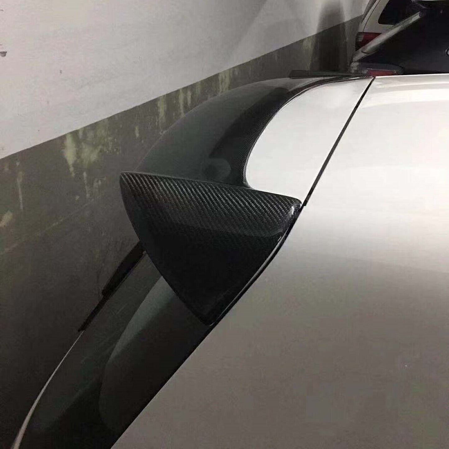1Set Rear Roof Spoiler Wing For VW Golf 6 MK6 GTI R20 2010-2013 Carbon Fiber BLK
