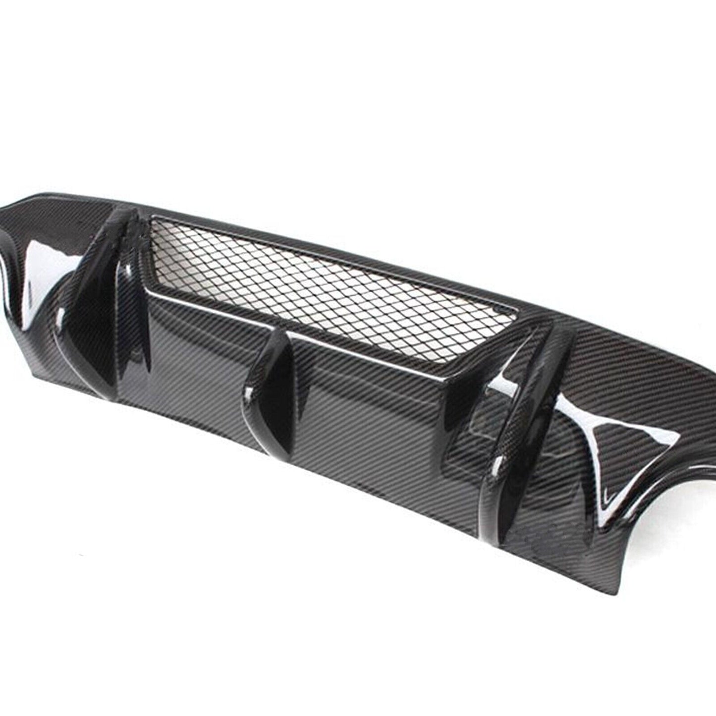 1Set Rear Diffuser Lip Bumper For Benz W204 C63 AMG 2012-2015 V Carbon Fiber