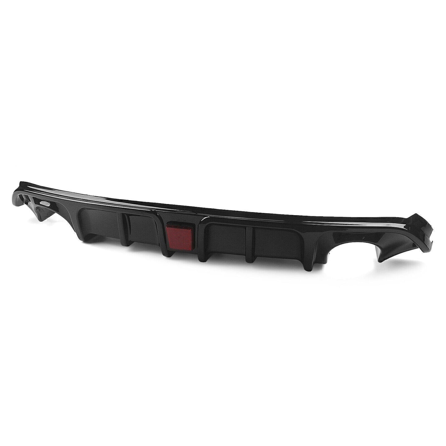 1Set Gloss Black Rear Bumper Diffuser W/LED Brake Light For Infiniti Q60 2017-22