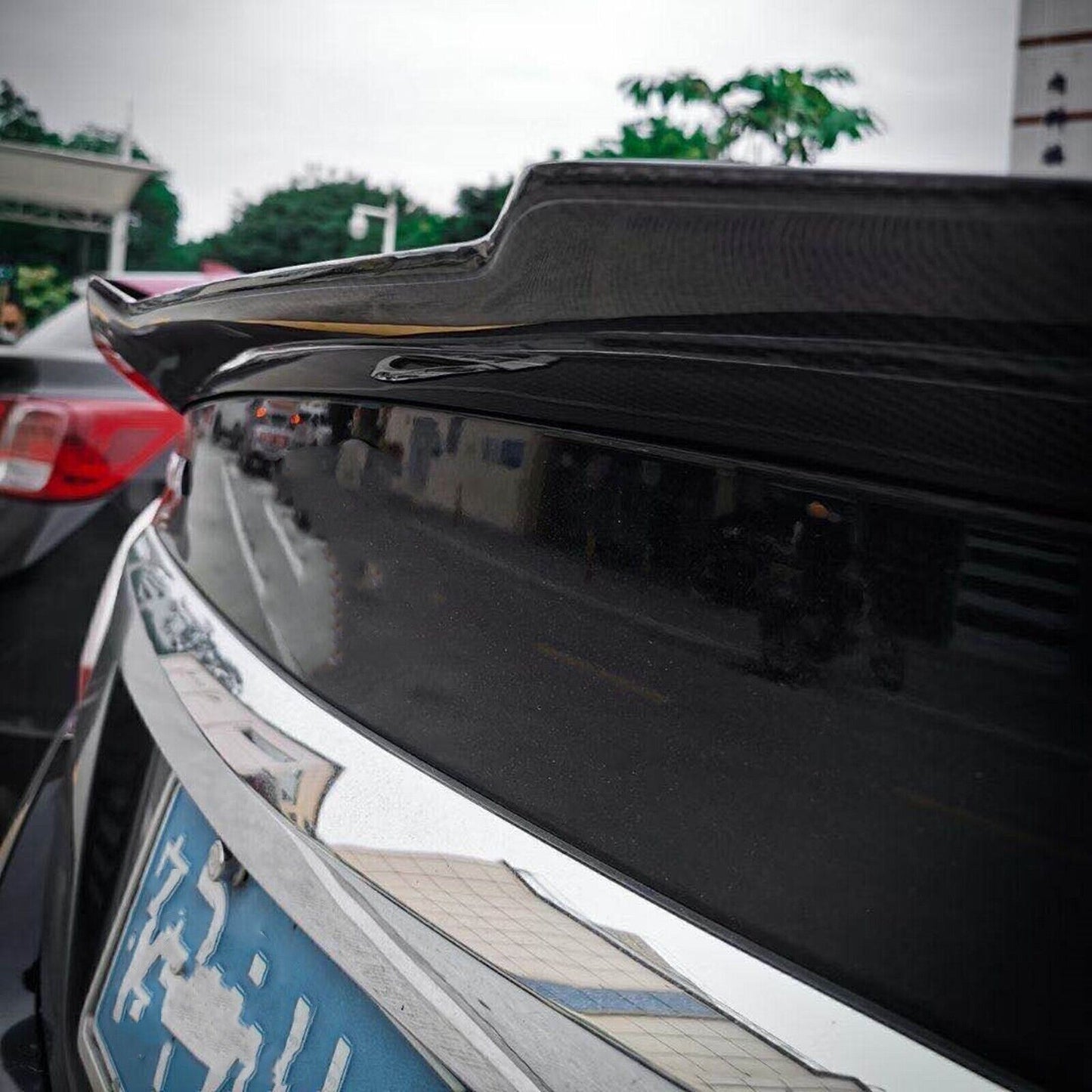 1 Set Rear Wing Spoiler Lip Carbon Fiber For Nissan Altima 2013-2015 Sedan PSM