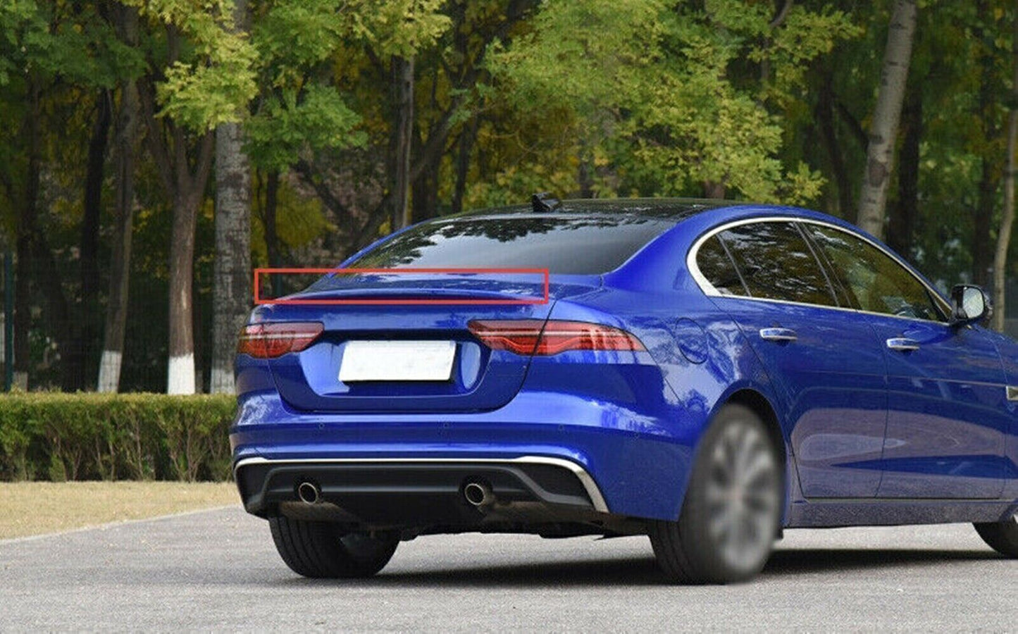 1 Set Real Carbon Fiber Car Rear Trunk Spoiler Wing Lip For Jaguar XE 2020 NEW