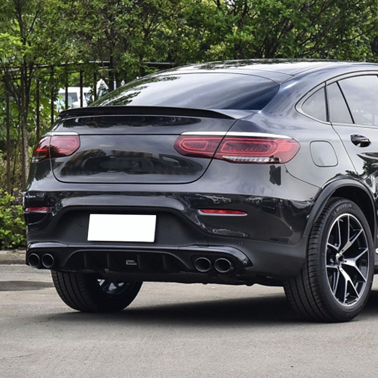 1x Glossy Black Rear Spoiler Wing For Benz GLC Coupe C253 GLC260 300 AMG 2016-23