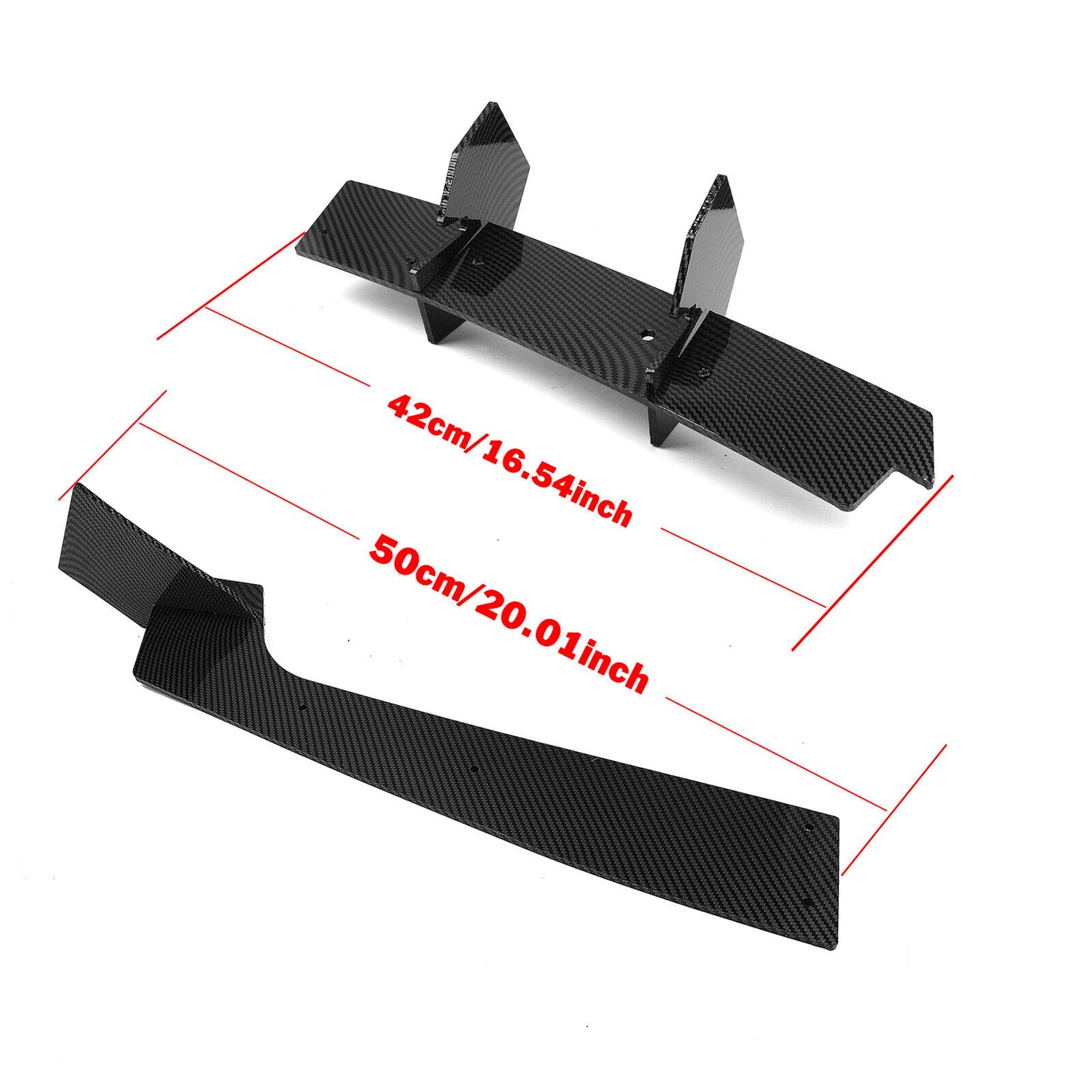 1Set Rear Bumper Diffuser Lip Kit For Ford Mustang 2015-2021 Carbon Fiber Look