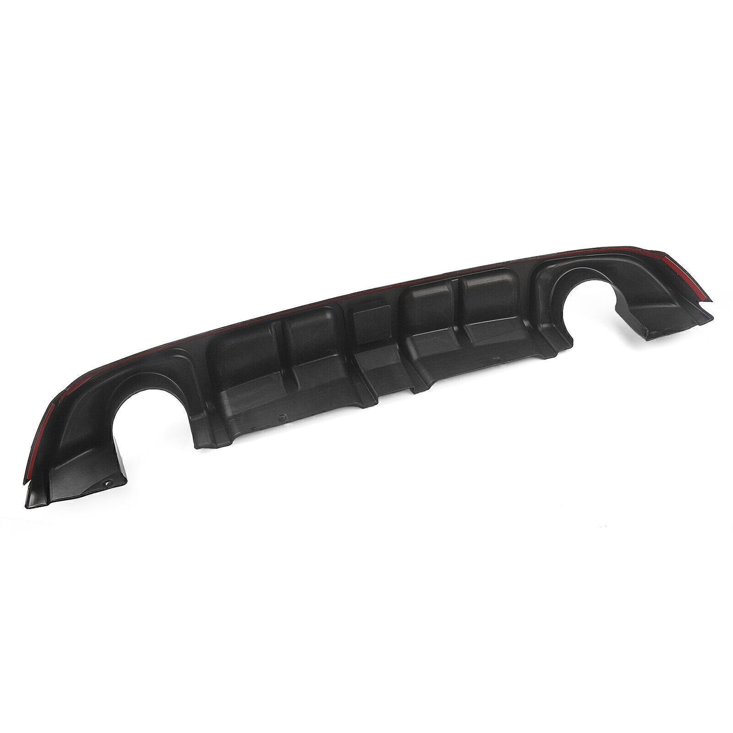 1Set Gloss Black Rear Bumper Diffuser W/LED Brake Light For Infiniti Q60 2017-22