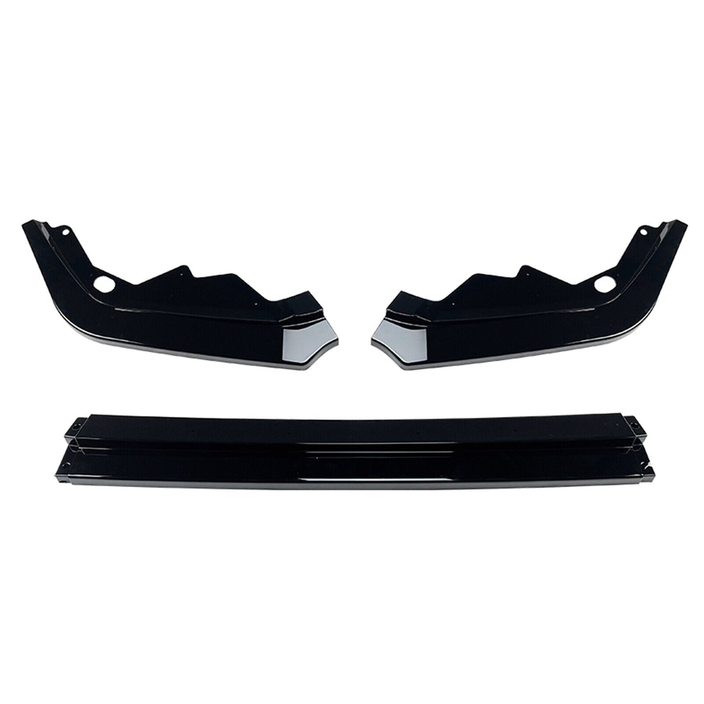 3Pcs Front Bumper Spoiler Lip For Honda Civic 11th All Models 2021-2024 Black