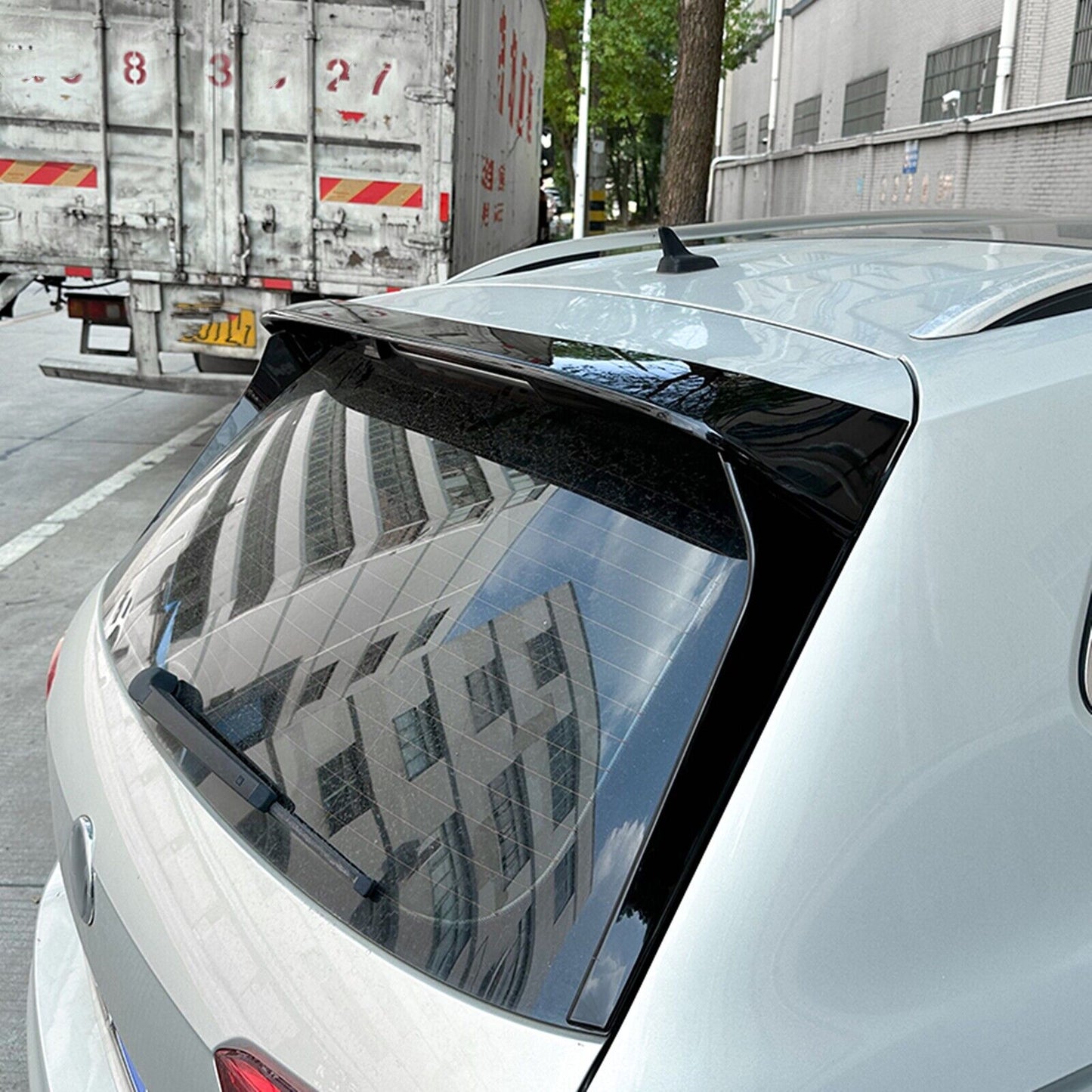 3x Rear Trunk + Window Side Spoiler Wing For VW Tiguan MK2 2017-2023 Rline Black