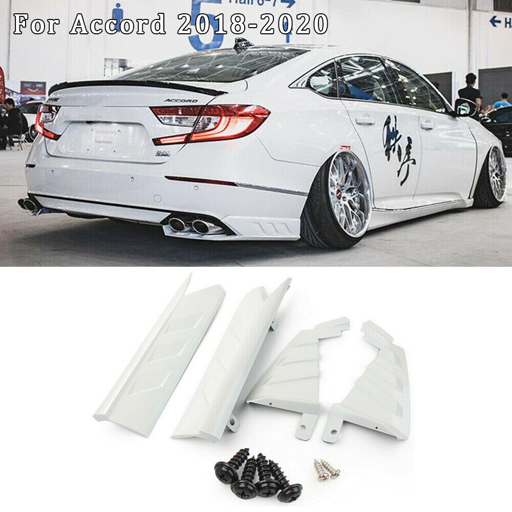 White Car Rear Bumper Side Moulding Cover Trim For Honda Accord 10th 2018-2020