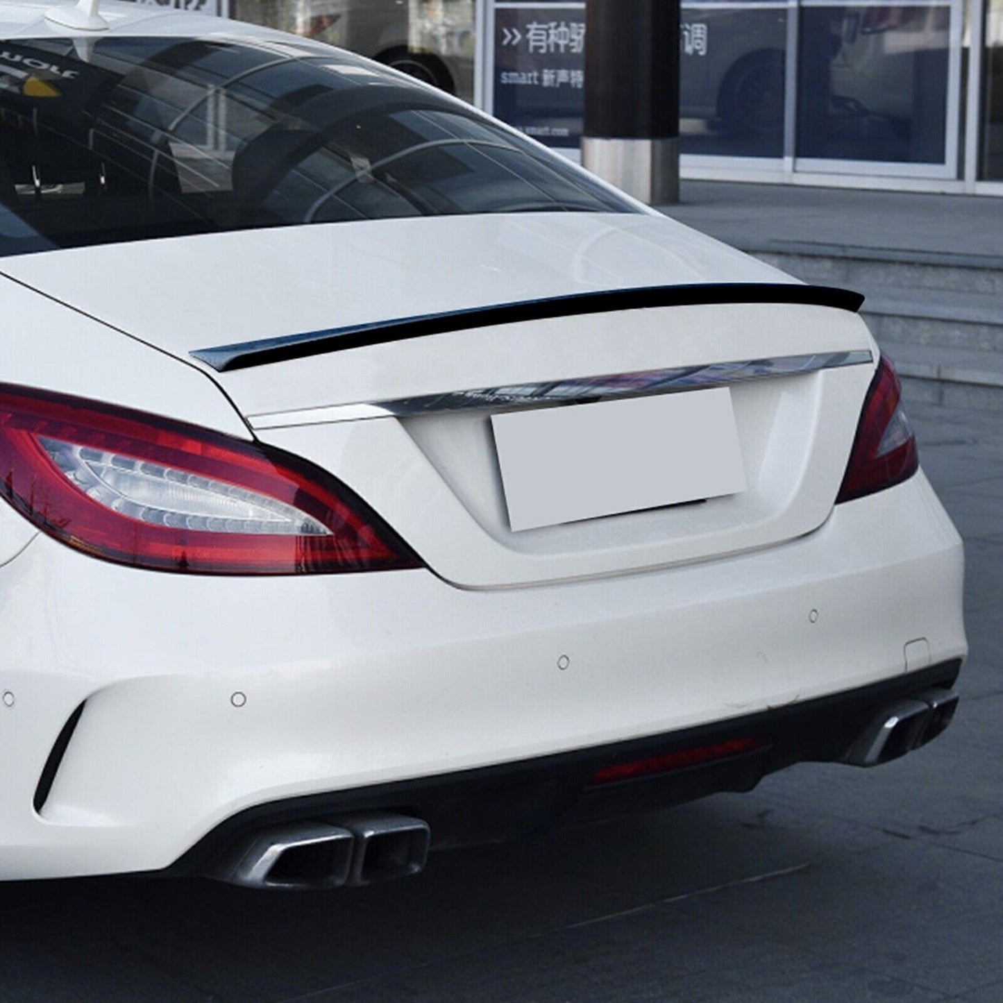 Rear Trunk Spoiler Wing For Benz CLS C218 CLS260 300 AMG 2011-17 Gloss Black
