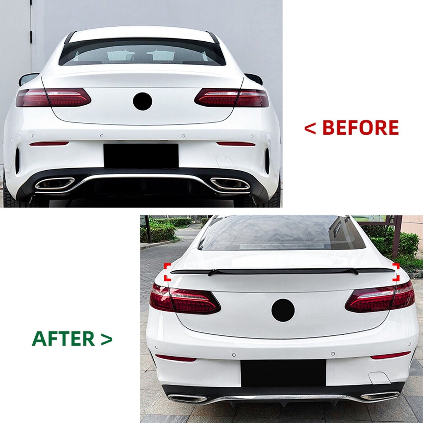 Rear Trunk Spoiler Wing For Mercedes Benz E Class Coupe C238 W238 2017-23 Black