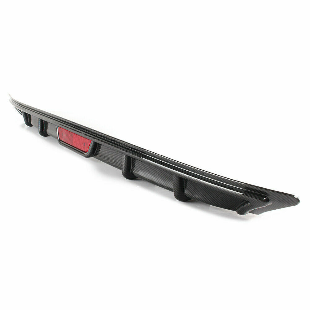1Set Blk Rear Bumper Lip & Side Wing Kit For Honda Accord 10th 2018 Carbon Fiber