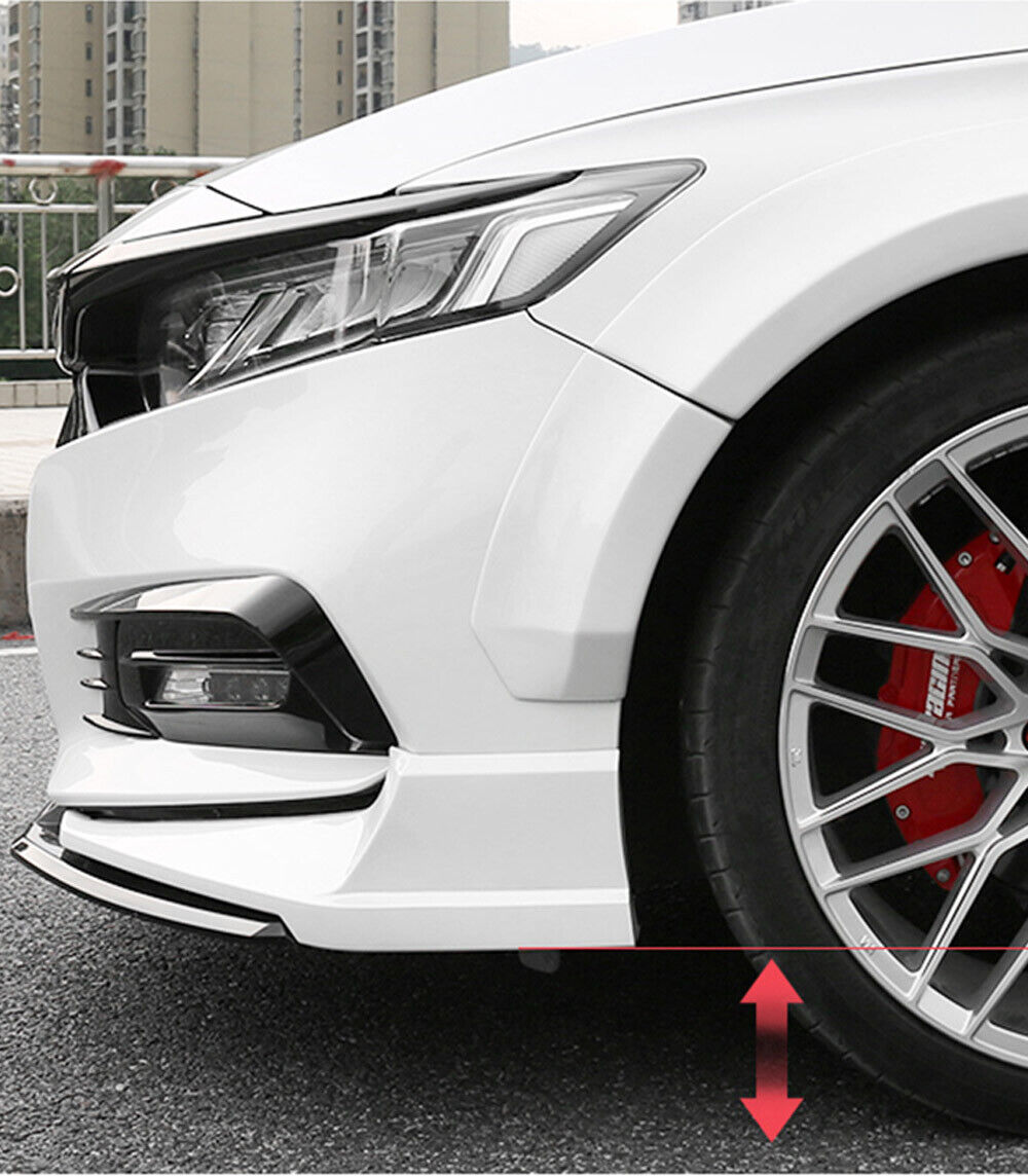 1Pair White Front Bumper Side Cover Trim Molding Kit For Honda Accord 2018-2020