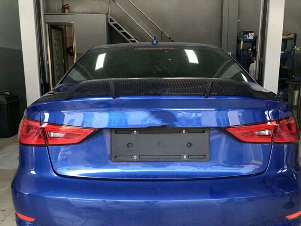 Real Carbon Fiber Black R Style Rear Spoiler Lip For Audi A3 8V S3 RS3 2013-2020
