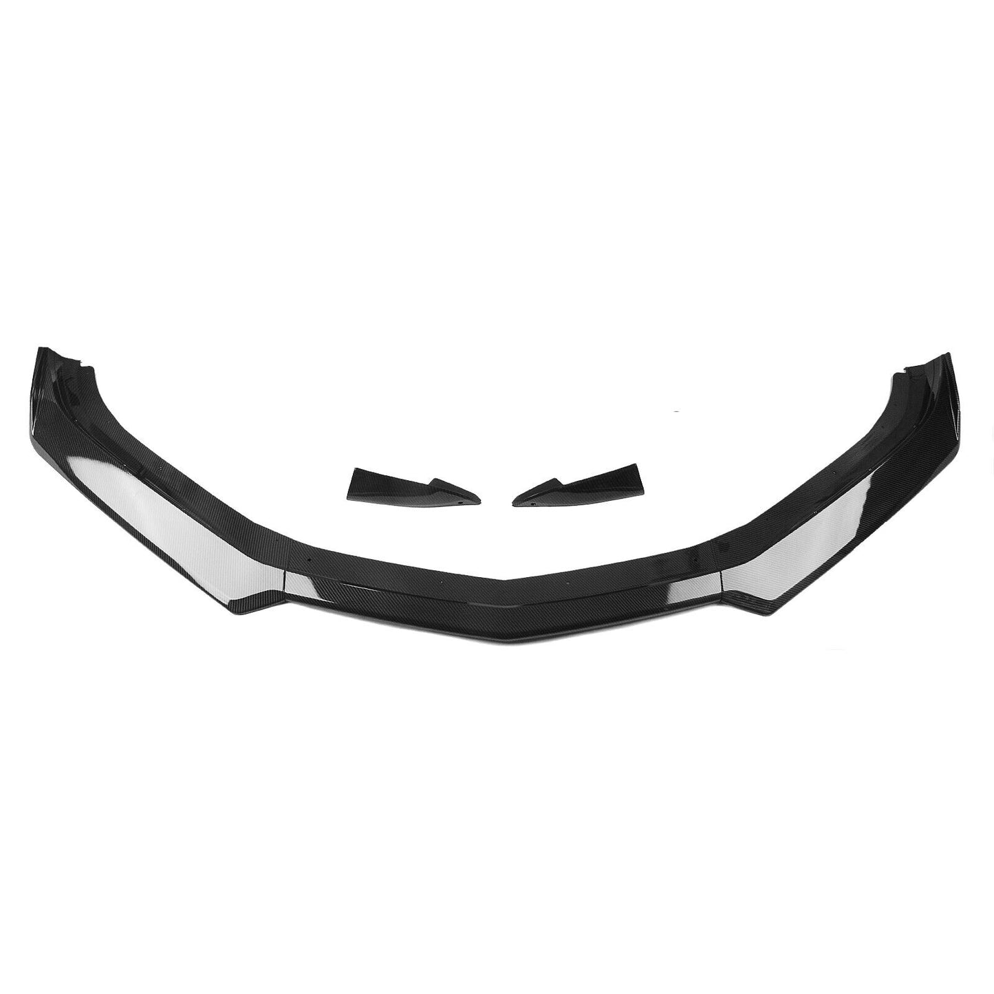 1Set Front Bumper Spoiler Lip Kit For Chevy Camaro 2016-2022 Carbon Fiber Look