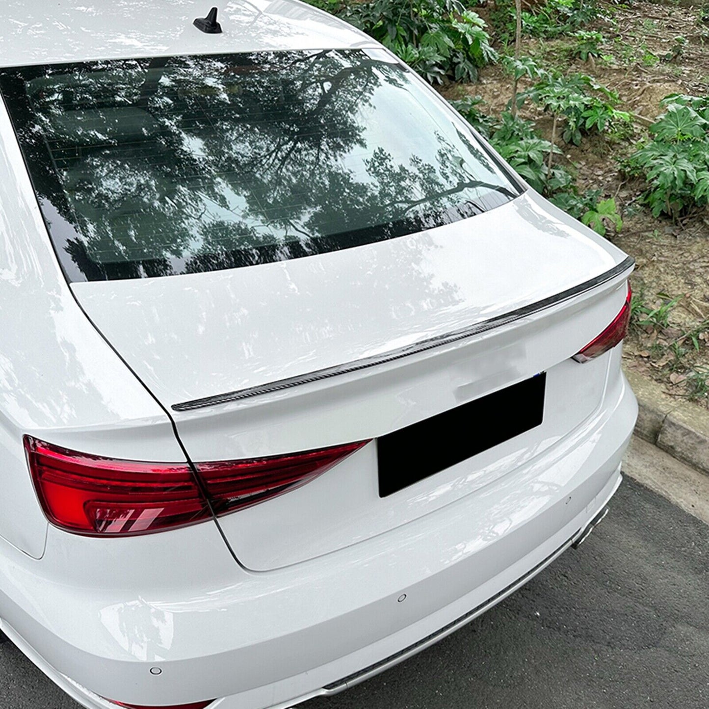 Car Rear Trunk Spoiler Wing For Audi A3 S3 8V Sedan 2014-2020 Carbon Fiber Look