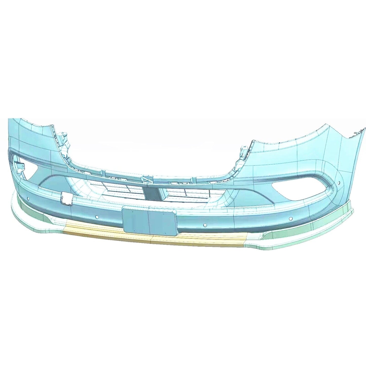 3Pcs Front Bumper Spoiler Lip For Mercedes Benz Sprinter W907 2019-2023 Black