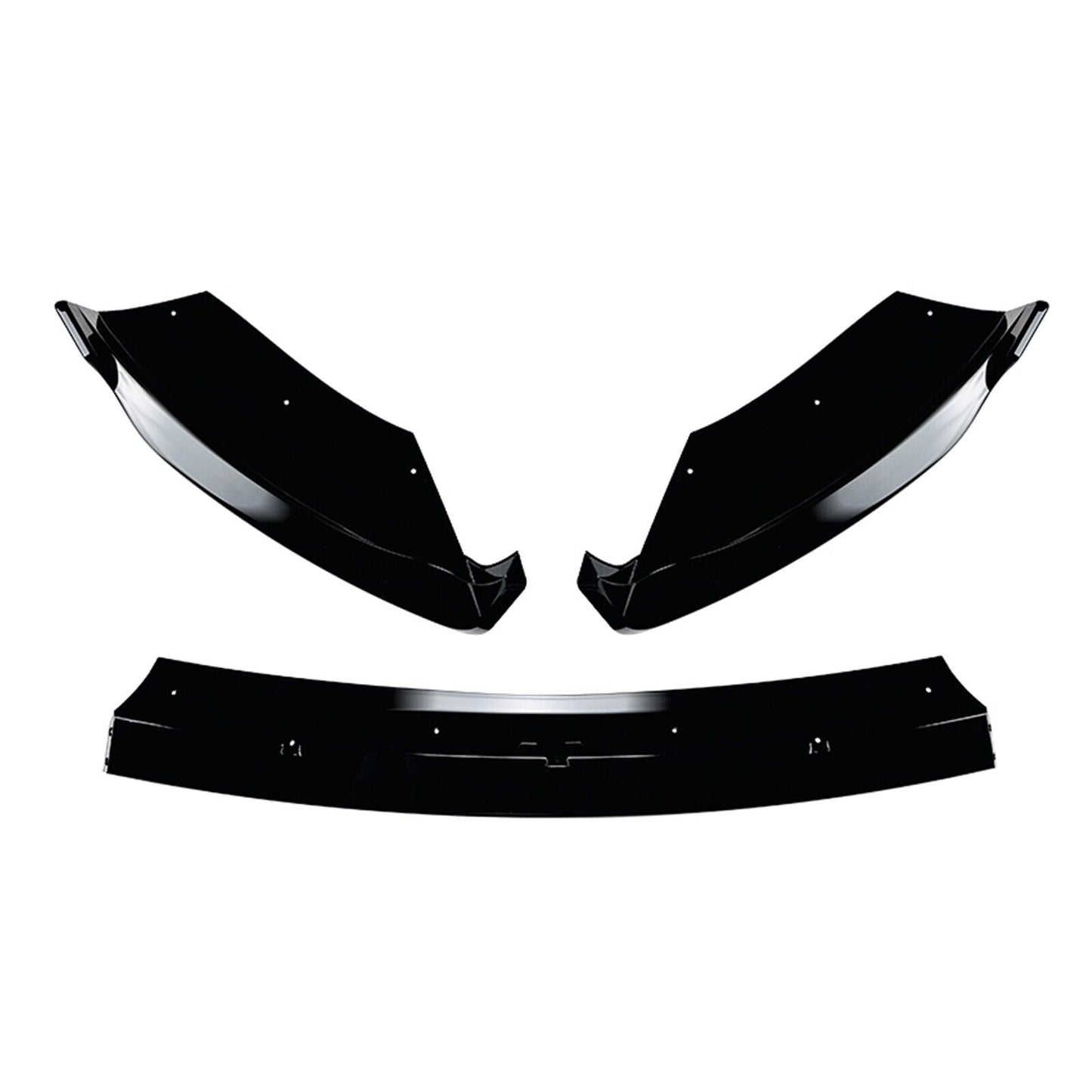 1Set Front Bumper Spoiler Lip Kit For Ford Fiesta ST MK6 2012-2017 Gloss Black