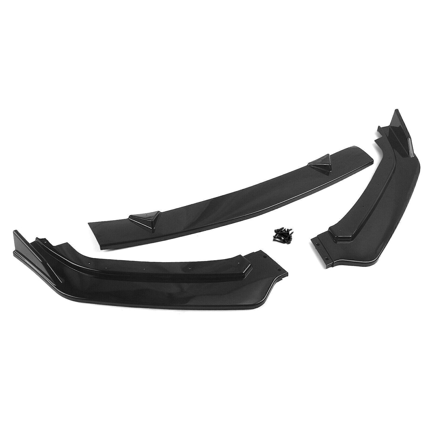 1Set Front Bumper Lip Spoiler Splitter Fit For Infiniti Q60 2017-22 Gloss Black