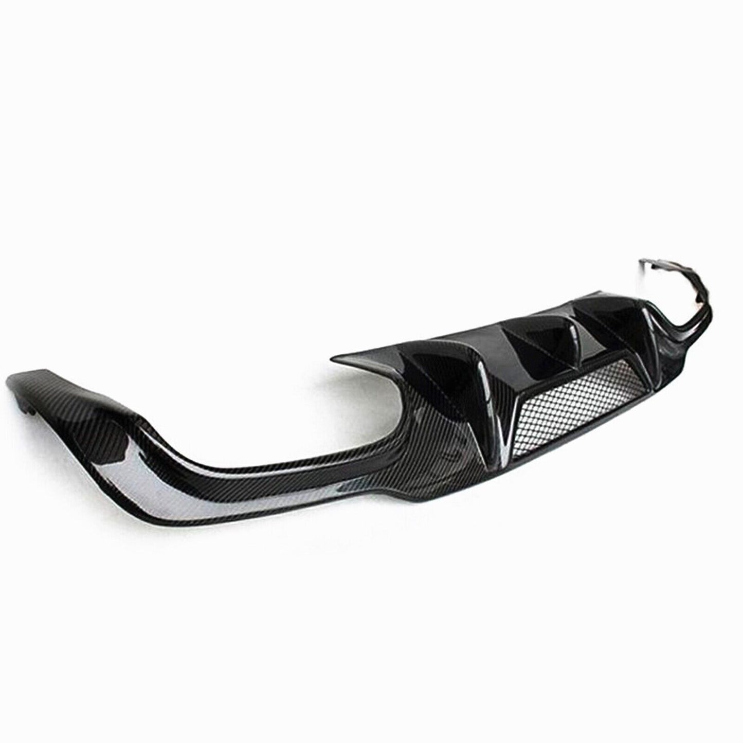 1Set Rear Diffuser Lip Bumper For Benz W204 C63 AMG 2012-2015 V Carbon Fiber