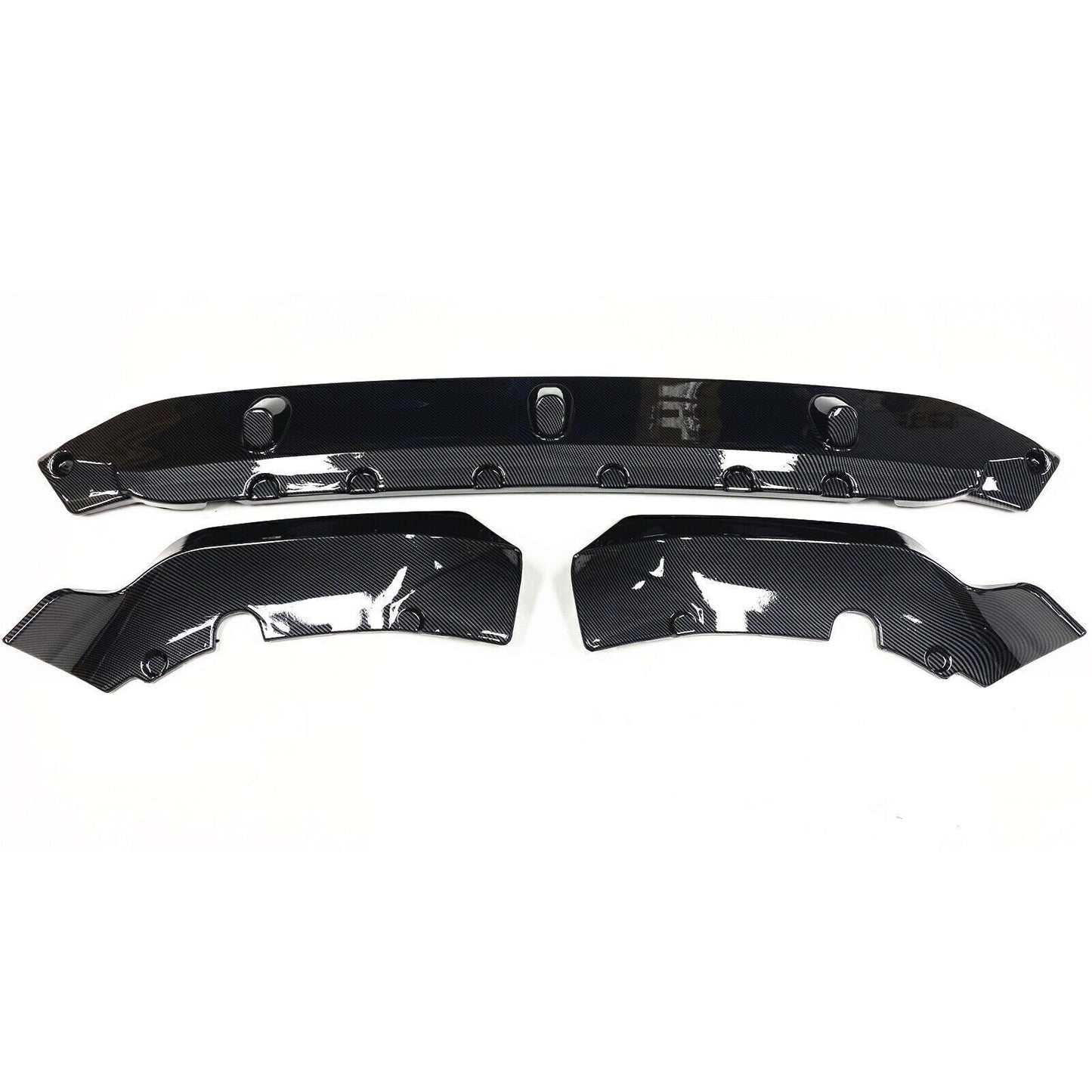 3Pcs Front Bumper Spoiler Lip For BMW G07 X7 M-Sport 2019-2022 Carbon Fiber Look