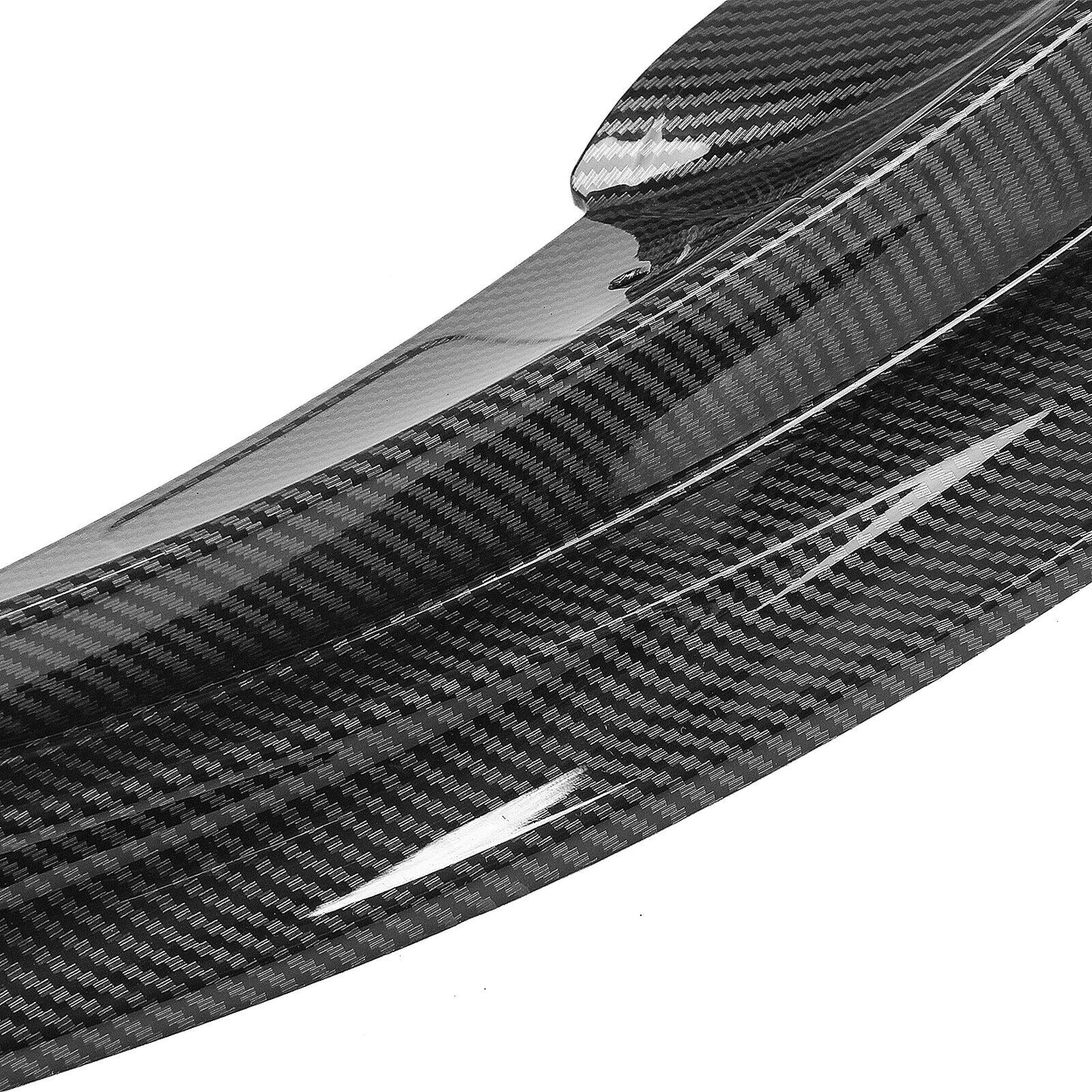 4Pcs Front Bumper Spoiler Lip Kit For Tesla Model Y 2020-2023 Carbon Fiber Look