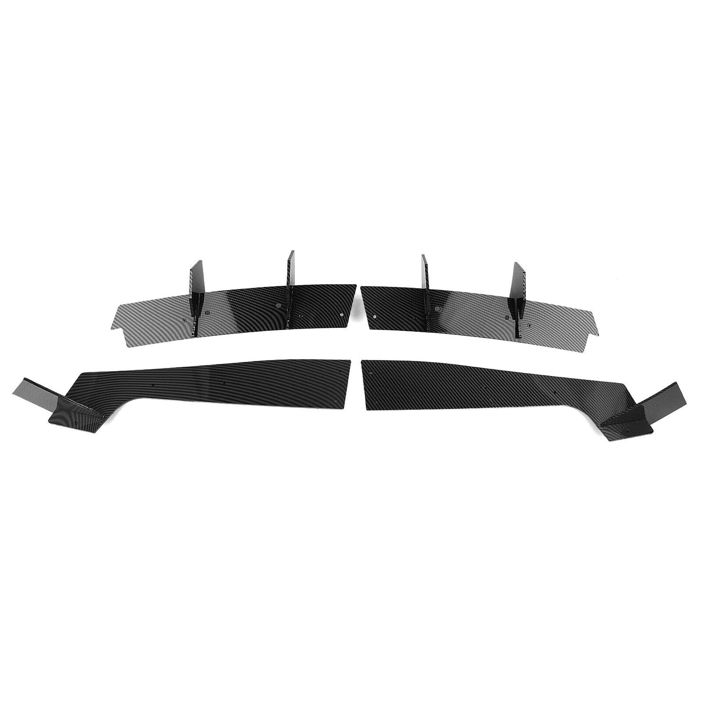 1Set Rear Bumper Diffuser Lip Kit For Ford Mustang 2015-2021 Carbon Fiber Look