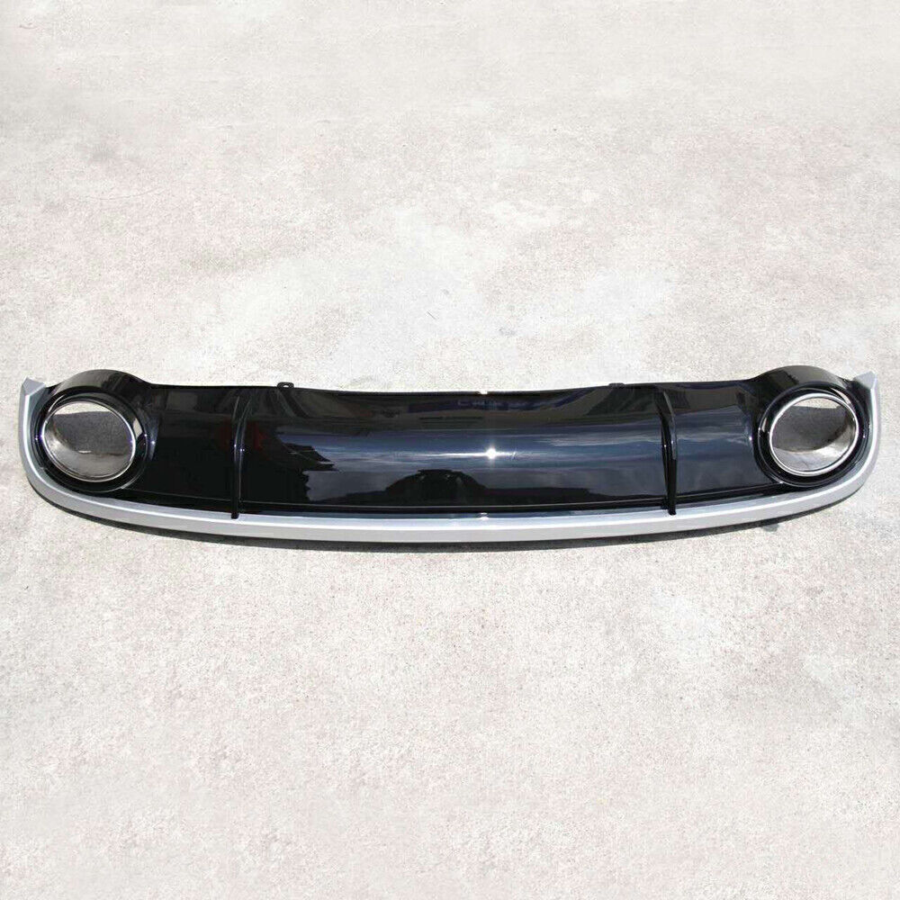 1Pc Car Rear Diffuser Wing Lip Cover Guard Glossy Black For Audi A7 2012-2015