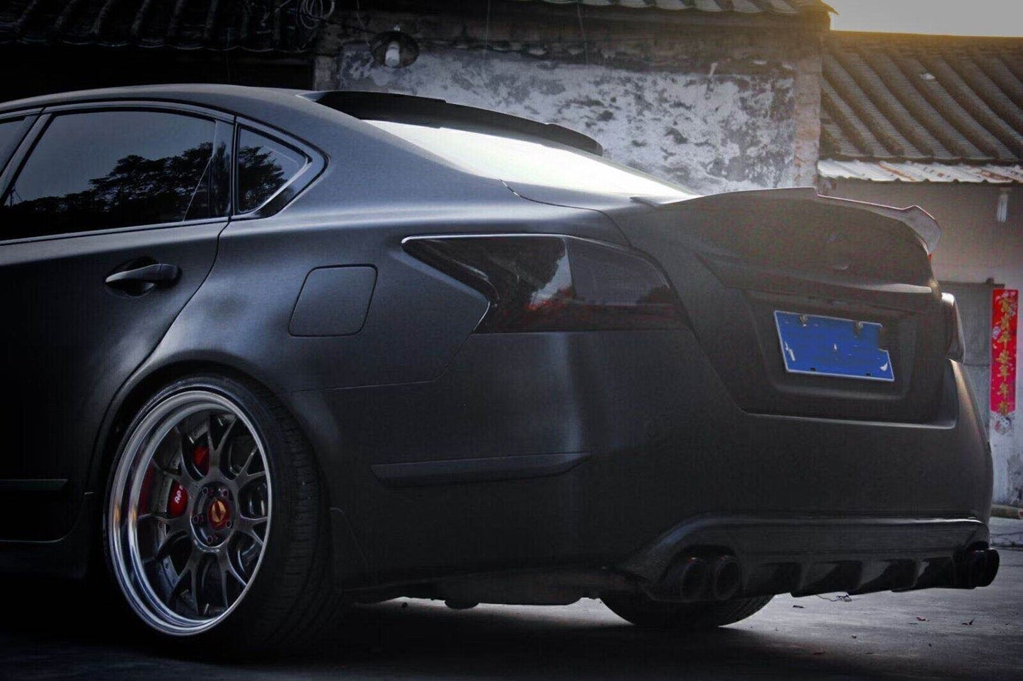 1 Set Rear Wing Spoiler Lip Carbon Fiber For Nissan Altima 2013-2015 Sedan PSM