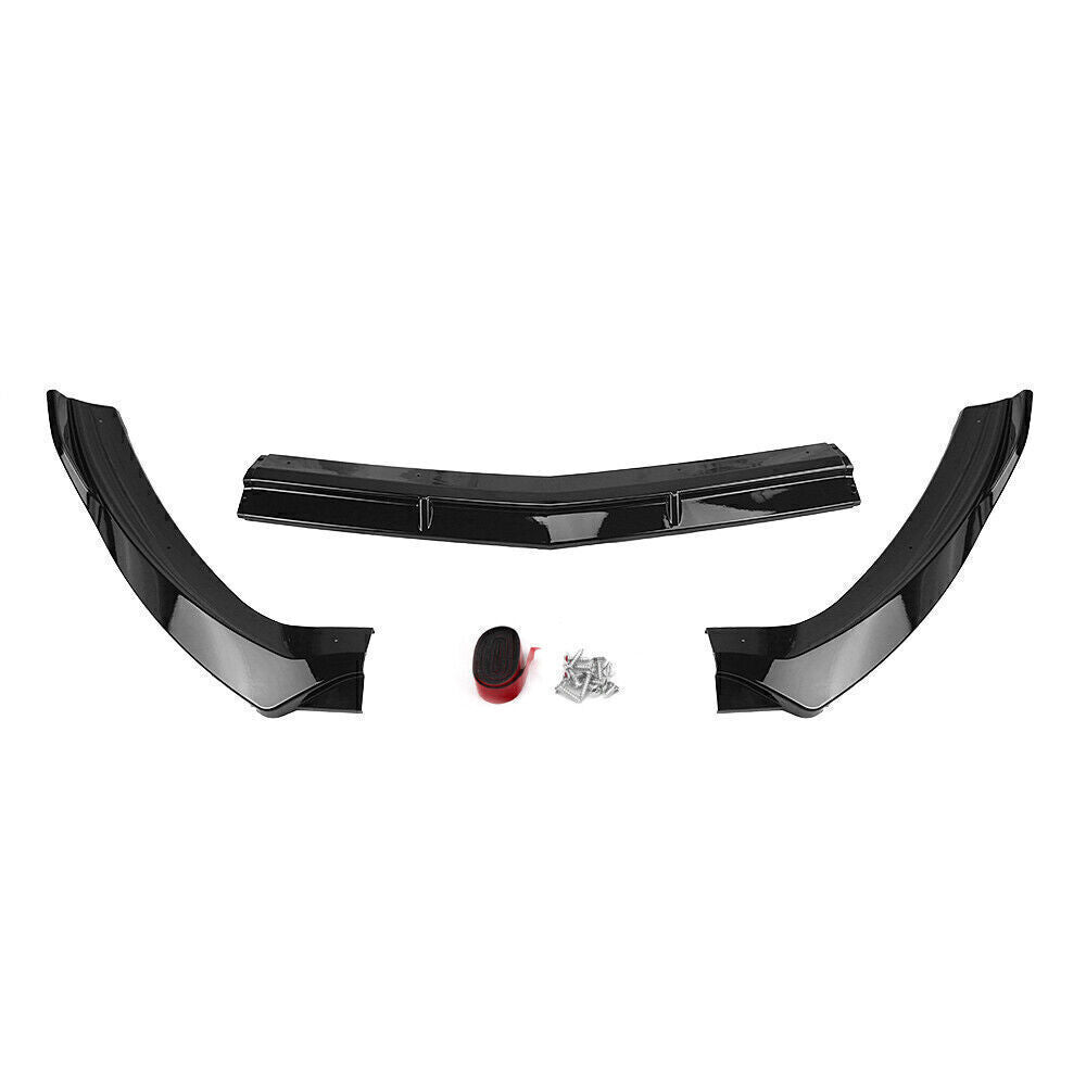 Car Front Bumper Lip Spoiler For Mercedes W117 C117 CLA45 2017-2018 Gloss Black