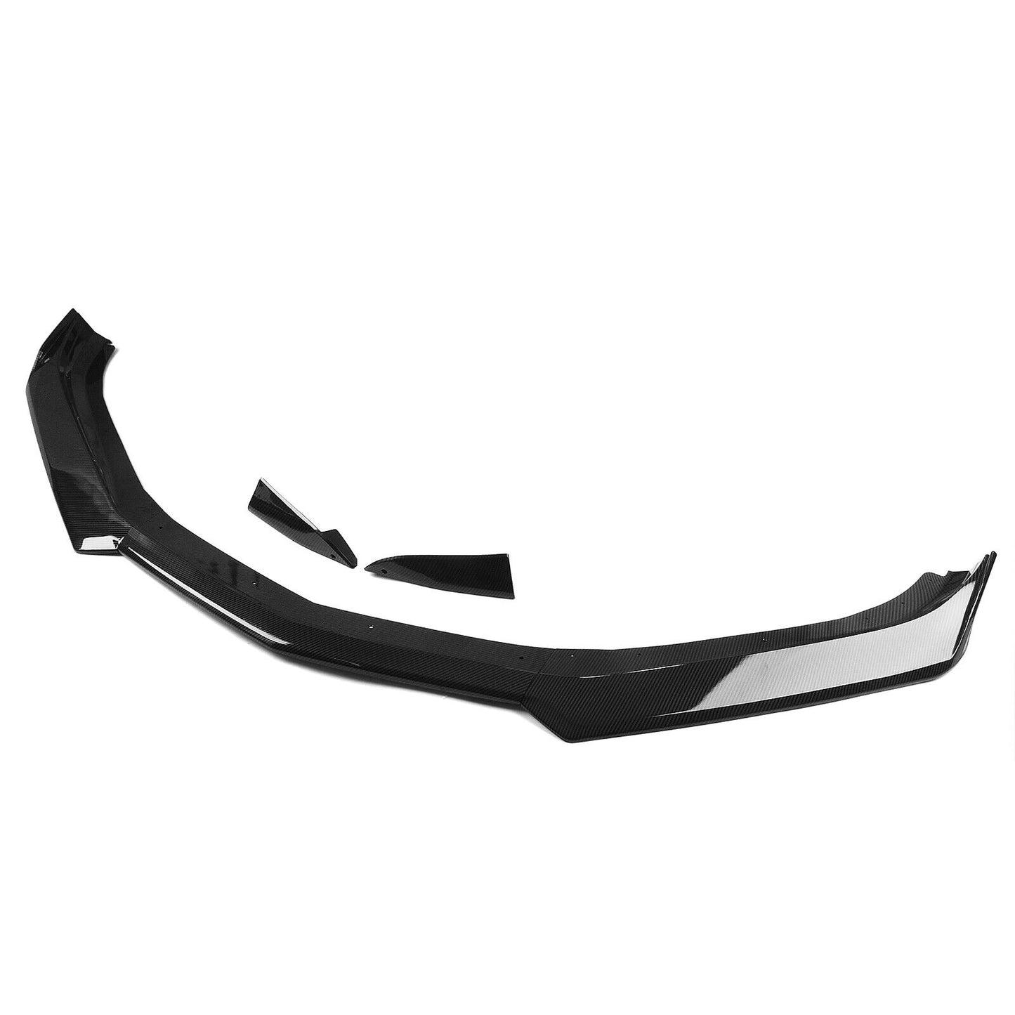 1Set Front Bumper Spoiler Lip Kit For Chevy Camaro 2016-2022 Carbon Fiber Look